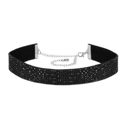 Choker Crystal zwart