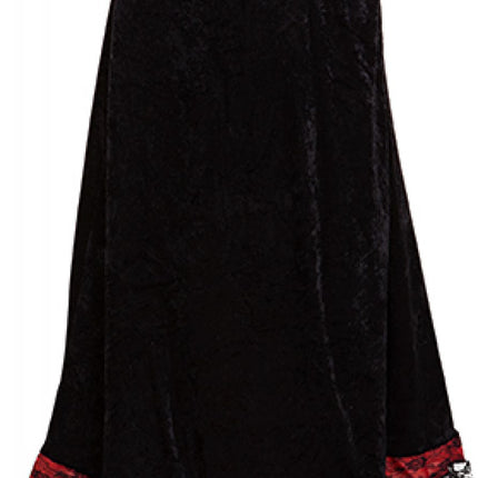 Halloween Cape Zwart Rood Kant