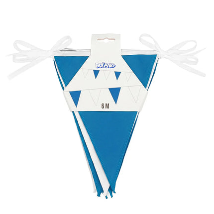 Polyester vlaggenlijn blauw/wit (26 x 18 cm)(6 m)