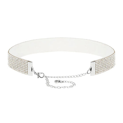 Choker Crystal zilver