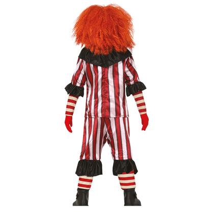 Halloween Kostuum Kind Clown Rood/Wit