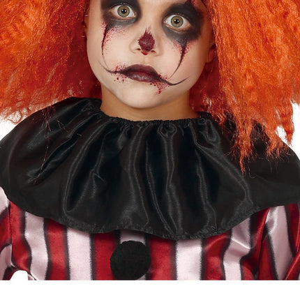 Halloween Kostuum Kind Clown Rood/Wit
