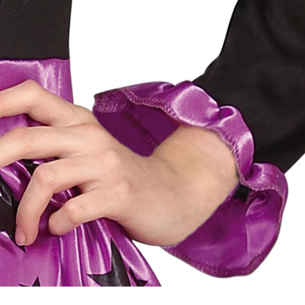 Heks Halloween Kostuum Meisje Sterren Paars