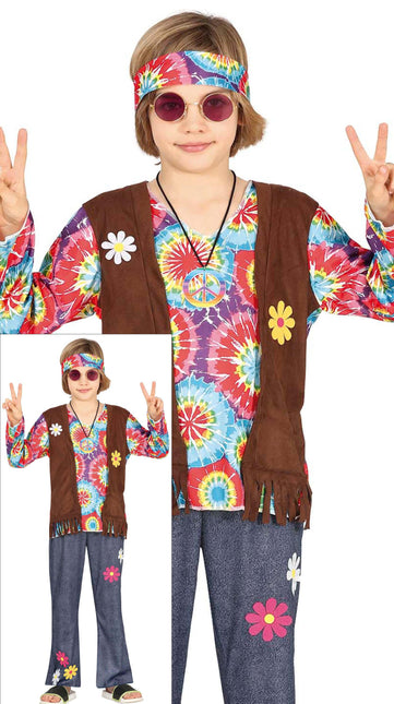 Hippie Kostuum Jongen Bloemen