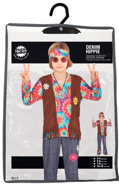 Hippie Kostuum Jongen Bloemen