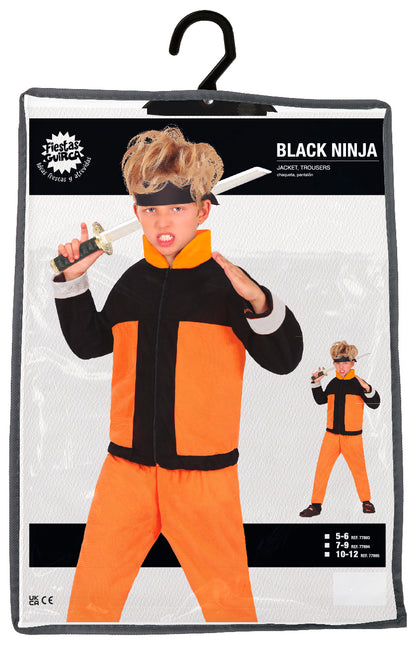 Ninja Kostuum Jongen Oranje Zwart