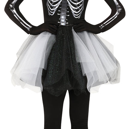 Skelet Halloween Jurk Dames Zwart