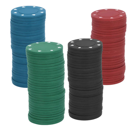 Set drankspel drinking poker (120 poker chips, 1 set spelkaarten, 4 glazen shotglaasjes)