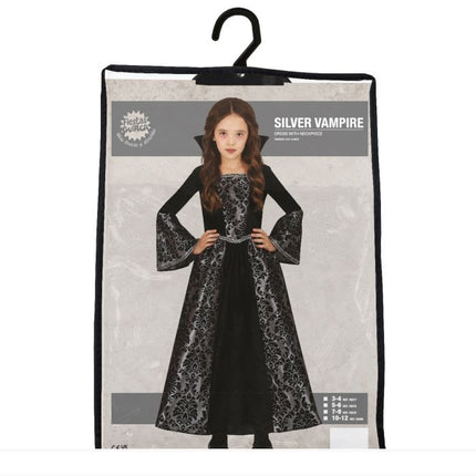 Vampier Halloween Kostuum Meisje Zilver