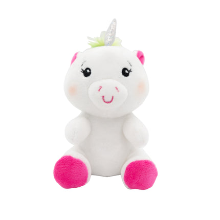 Unicorn Ballon Gewicht Wit Roze 2-In-1 Knuffel 11cm