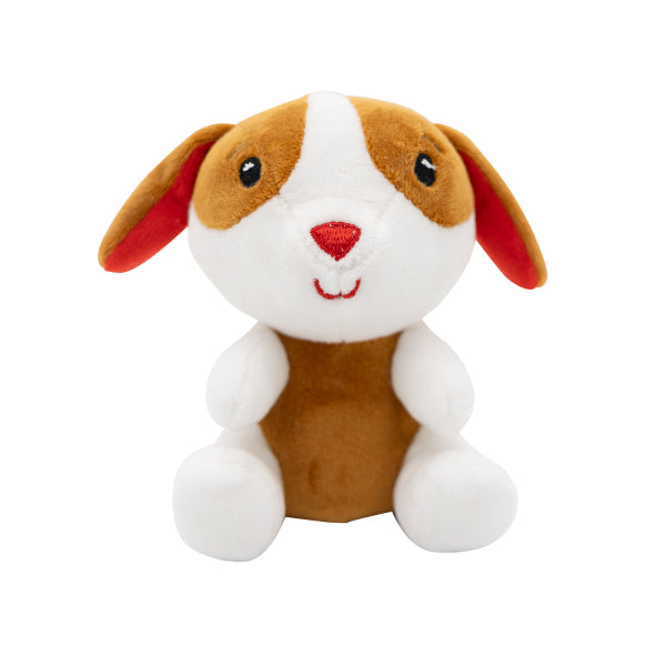 Hond Ballon Gewicht Bruin Wit 2-In-1 Knuffel 11cm