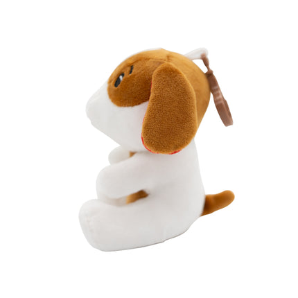 Hond Ballon Gewicht Bruin Wit 2-In-1 Knuffel 11cm