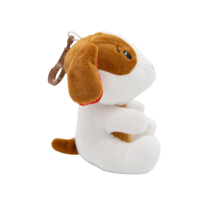Hond Ballon Gewicht Bruin Wit 2-In-1 Knuffel 11cm