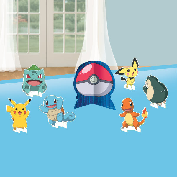 Pokemon Decoratie Set Gekleurd 17,cm 7 delig