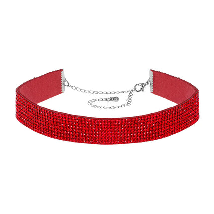 Choker Crystal rood