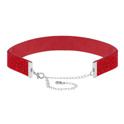 Choker Crystal rood