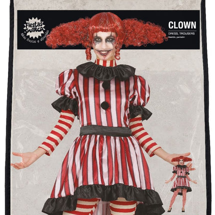 Horror Clown Halloween Kostuum Dames