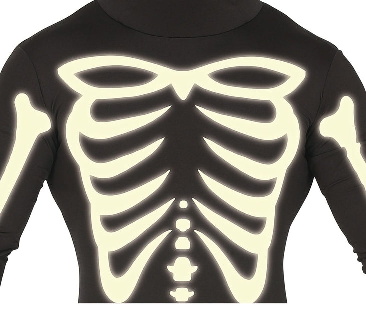 Skelet Halloween Kostuum Heren Zwart L
