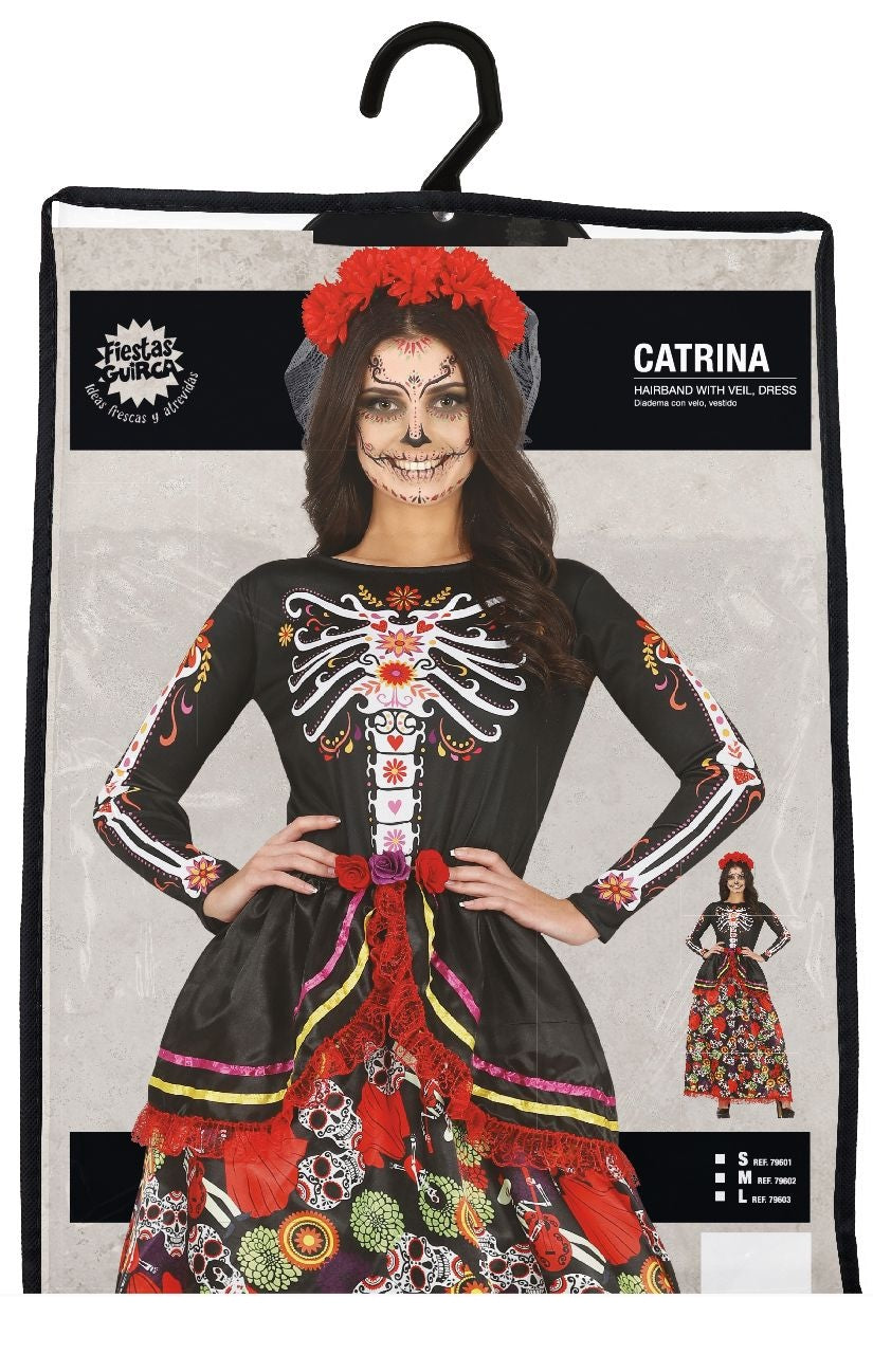 Dia De Los Muertos Jurk Dames – Partywinkel - Main Image