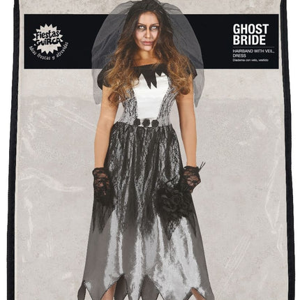 Geesten Bruid Halloween Kostuum Dames Zwart