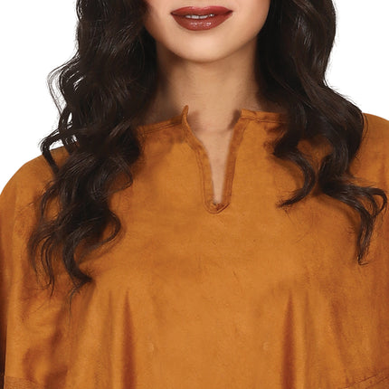 Poncho Dames Bruin M