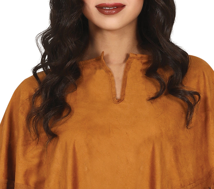 Poncho Dames Bruin M