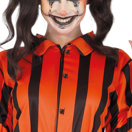 Halloween Jumpsuit Dames Harlekijn Gevangene