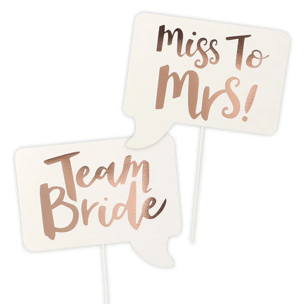 Set 10 photo props Bride to be