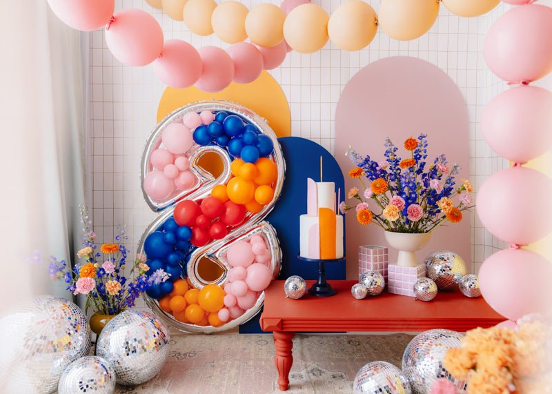 8 Jaar Ballon Frame Zilver 1,26m van Partydeco koop je bij Partywinkel