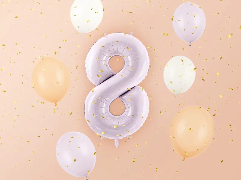 8 Jaar Cijfer Ballon Paars Leeg 72cm van Partydeco koop je bij Partywinkel