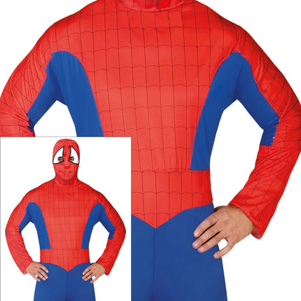 Spiderman Kostuum Rood Blauw Heren