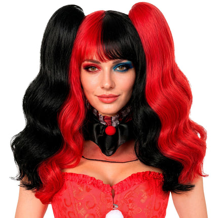 Halloween Pruik Harlekijn Met Hairextensions