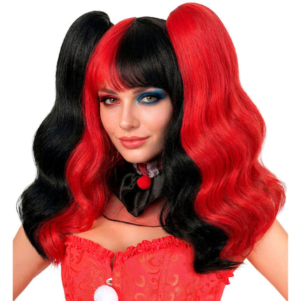 Halloween Pruik Harlekijn Met Hairextensions