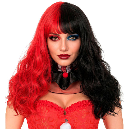Halloween Pruik Harlekijn Met Hairextensions