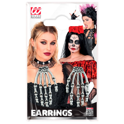 Halloween Oorbellen Skelet Hand