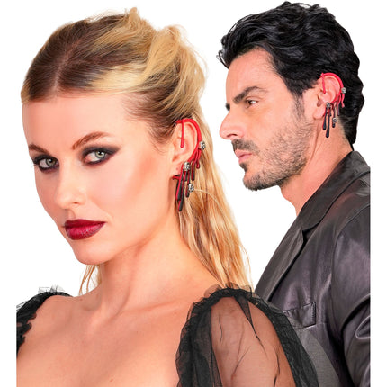 Halloween Nep Piercing Ear Cuff Bloed