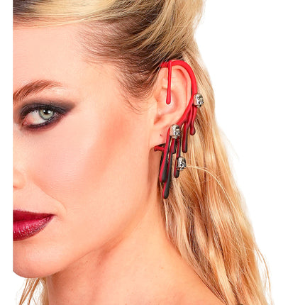 Halloween Nep Piercing Ear Cuff Bloed