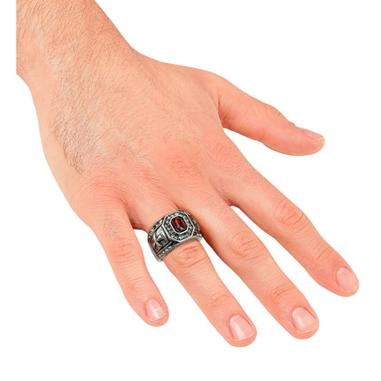 Halloween Ring Rode Edelsteen