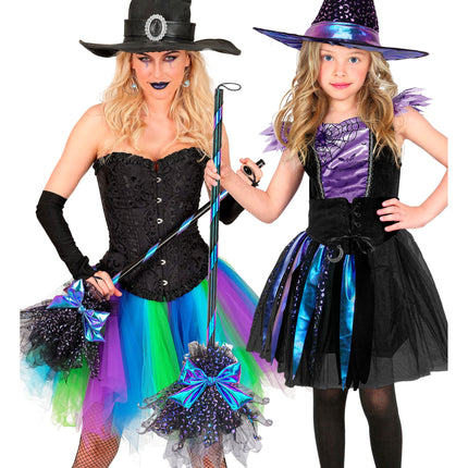 Halloween Heksenbezem Sterren En Maan 85cm