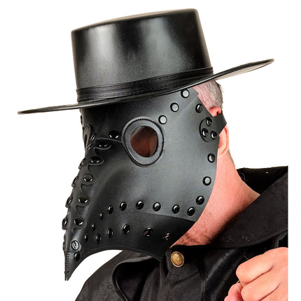 Halloween Masker Zwart Pestdokter