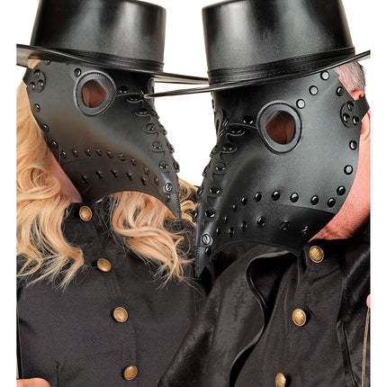 Halloween Masker Zwart Pestdokter