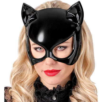 Halloween Masker Zwart Kat