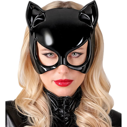 Halloween Masker Zwart Kat