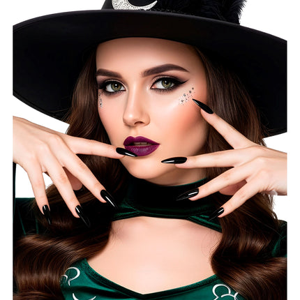 Halloween Nagelstickers Zwart 10st