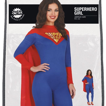 Supergirl Kostuum Blauw Dames