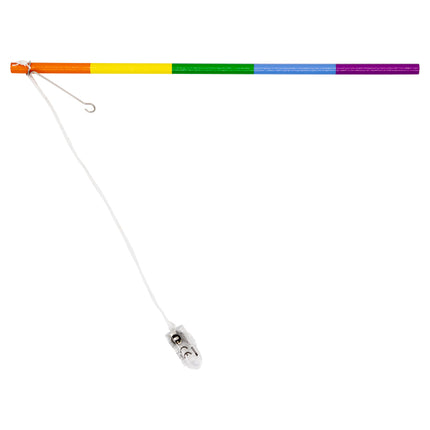 Lampionstokje met LED Licht Regenboog Hout 30cm