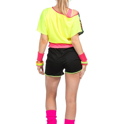 Neon 80S Kostuum Dames 2 delig van Wilbers & Wilbers koop je bij Partywinkel