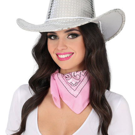 80s silver disco cowboy hat, adult van Fiestas Guirca koop je bij Partywinkel