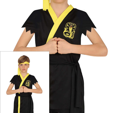 Ninja Kostuum Zwart Geel Jongen