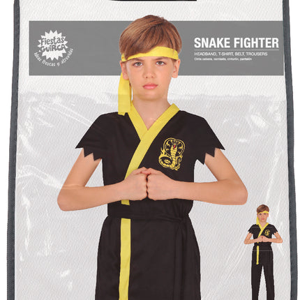 Ninja Kostuum Zwart Geel Jongen